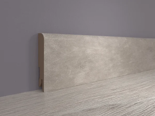 Плинтус MDF Bonkeel 24066 Бетон Лофт Светлый (80х16х2400 мм) в Каменске-Уральском