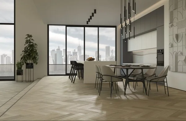 Паркетная доска Quartz Parquet Английская Ёлка Дуб Лимба 33-405 в Каменске-Уральском