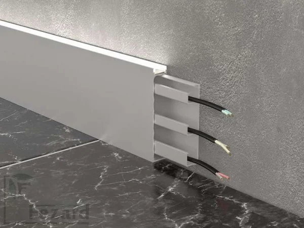 Алюминиевый плинтус Fezard Кабельный ALP-G80-LA Алюминий 80*15*2500 мм в Каменске-Уральском