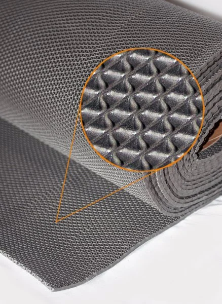 Грязезащитное рулонное покрытие ЗигЗаг Серый 5 мм (1,2 м) Китай в Каменске-Уральском