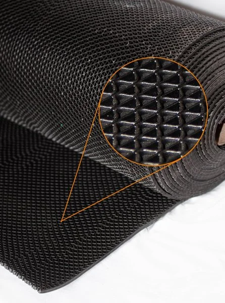 Грязезащитное рулонное покрытие ЗигЗаг Черный 5 мм (0,9 м) Китай в Каменске-Уральском