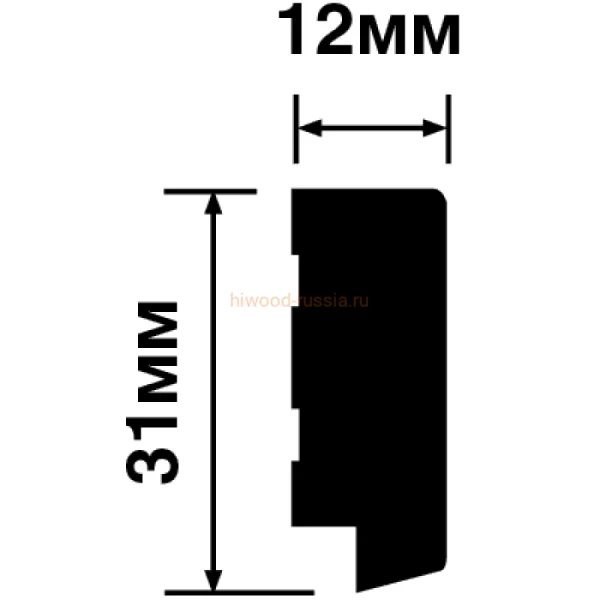 Финишный молдинг LF124B GR3 левый декорированный (31х12х2700мм) в Каменске-Уральском