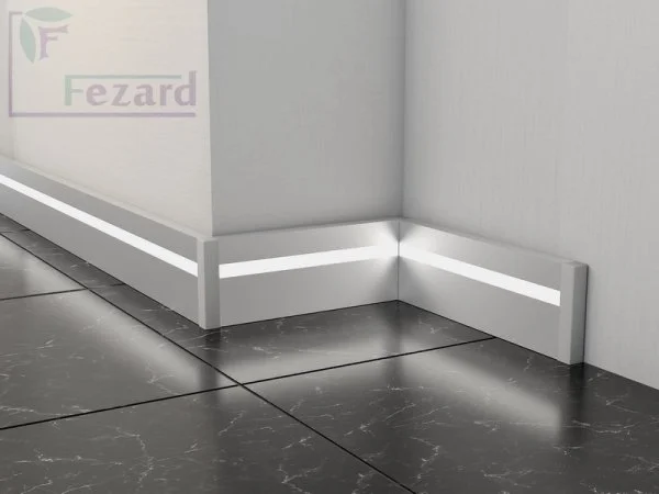 Алюминиевый плинтус Fezard Кабельный ALP-G80-LF Алюминий 80*15*2500 мм в Каменске-Уральском