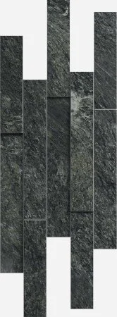 Керамогранит Italon Скайфолл Неро Брик 3D (Патинированная, 28х78) в Каменске-Уральском