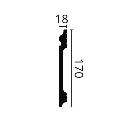 Плинтус NMC Wallstyl FL17 (170х18х2000 мм) в Каменске-Уральском
