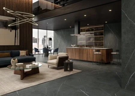 Керамогранит Italon Метрополис Империал Блэк 120х278 (Натуральная и Реттифицированная) в Каменске-Уральском