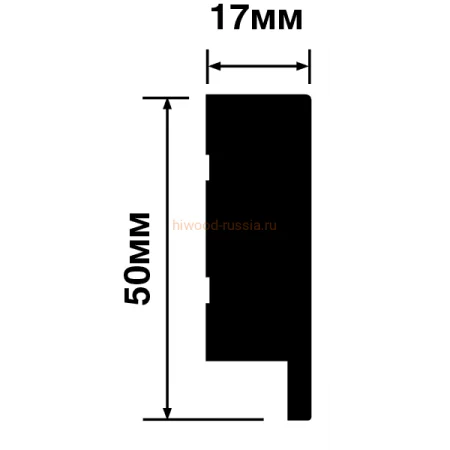 Финишный молдинг LF1 W50 (50х17х2700мм) в Каменске-Уральском