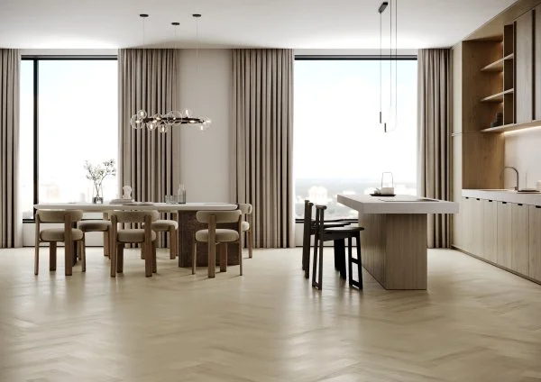 Паркетная доска Quartz Parquet Английская Ёлка Дуб Испанский 33-404 в Каменске-Уральском