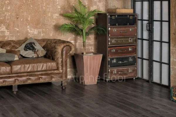 Кварц-виниловая плитка Alpine Floor Premium XL Дуб Торфяной ЕСО 7-11, 8 мм. 43 класс в Каменске-Уральском