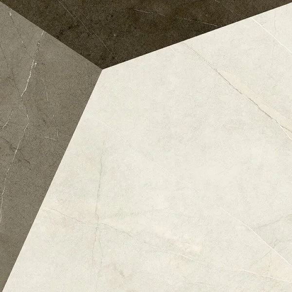 Керамогранит Coliseum Фьямма Уайт Вставка Фрэйм 60х60 (Натуральный и Реттифицированный) в Каменске-Уральском