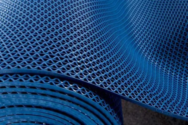 Грязезащитное рулонное покрытие ЗигЗаг Синий 4,5 мм (1,2 м) Китай в Каменске-Уральском