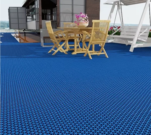 Грязезащитное рулонное покрытие ЗигЗаг Синий 4,5 мм (1,2 м) Китай в Каменске-Уральском