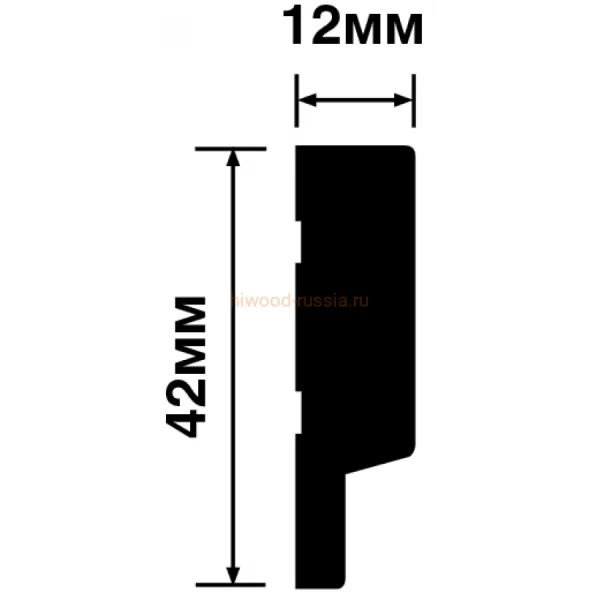 Финишный молдинг LF124A W36 правый декорированный (42х12х2700мм) в Каменске-Уральском
