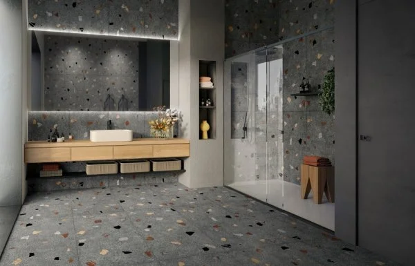 Керамогранит Coliseum Палладио Блэк 60х120 (Натуральный и Реттифицированный) в Каменске-Уральском