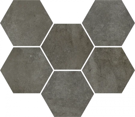 Керамогранит Coliseum Экспо Дарк Мозаика Гексагон (Натуральная, 25х29) в Каменске-Уральском