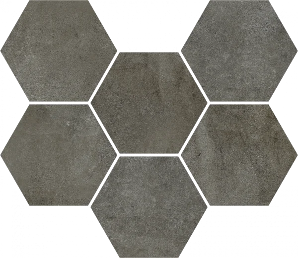Керамогранит Coliseum Экспо Дарк Мозаика Гексагон (Натуральная, 25х29) в Каменске-Уральском