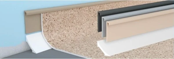 Коннелюрный плинтус Bonkeel Верхняя светло-серая часть (28х5х2200мм) в Каменске-Уральском