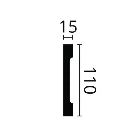 Плинтус NMC Wallstyl FD2S (110х15х2000 мм) в Каменске-Уральском