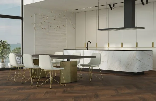 Паркетная доска Quartz Parquet Английская Ёлка Орех Американский 33-400-29 в Каменске-Уральском