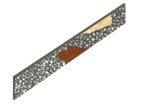 Керамогранит Coliseum Палладио Блэк Плинтус (Натуральный, 7,2х60) в Каменске-Уральском