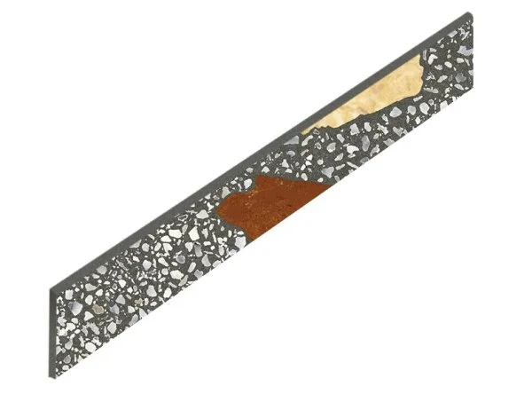 Керамогранит Coliseum Палладио Блэк Плинтус (Натуральный, 7,2х60) в Каменске-Уральском