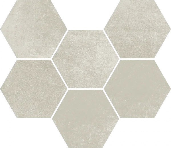 Керамогранит Coliseum Экспо Уайт Мозаика Гексагон (Натуральная, 25х29) в Каменске-Уральском