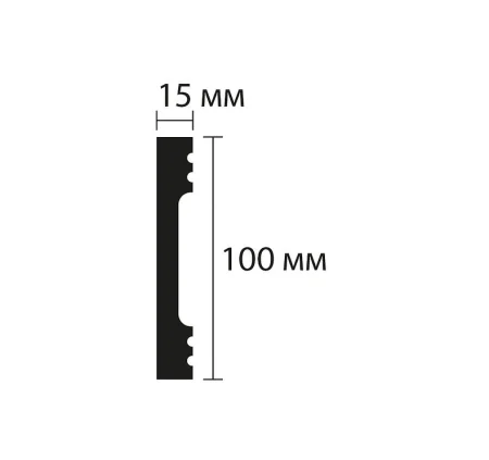 Плинтус NMC Wallstyl FD10 (100х15х2000 мм) в Каменске-Уральском