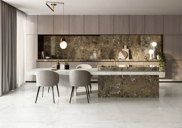 Керамогранит Italon Шарм Делюкс Бьянко Микеланджело 60х120 (Паттинированная и реттифицированная) в Каменске-Уральском