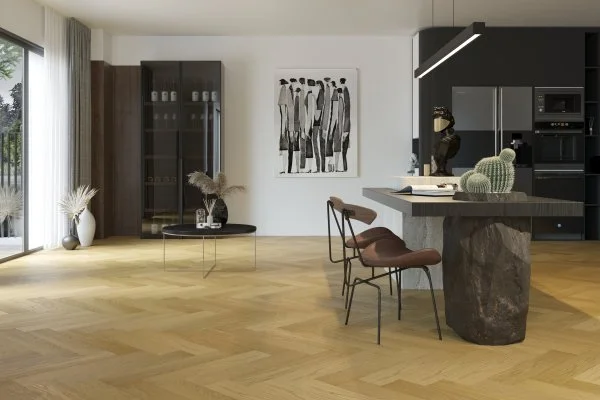 Паркетная доска Quartz Parquet Английская Ёлка Дуб Медовый Раф 33-463 в Каменске-Уральском