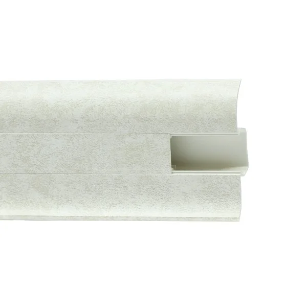 Пластиковый плинтус Royce №860 Белый Кварц (58х22х2200мм) в Каменске-Уральском