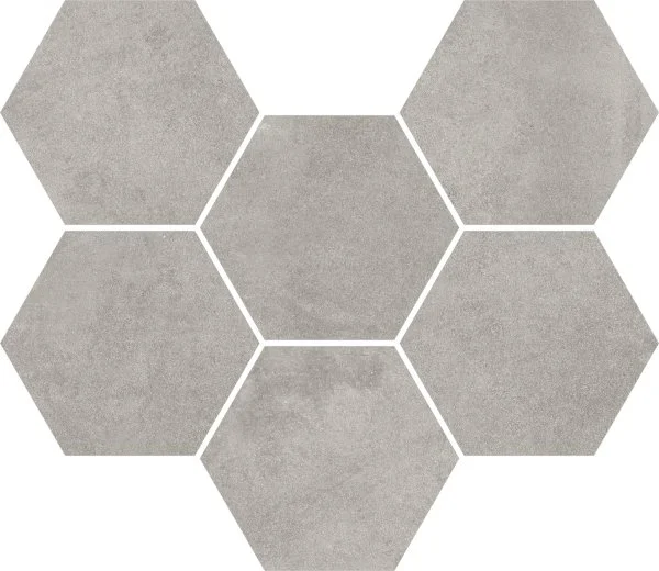 Керамогранит Coliseum Экспо Грэй Мозаика Гексагон (Натуральная, 25х29) в Каменске-Уральском